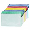 15 PCS/LOT Zipper Bag/Stationery Bag/Plastic Folder/Waterproof Folder/File Bag for Storing paper/cosmetics/cash/office supplies etc