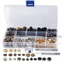 Metal buckle/6 Colors press stud Fastener Kit/Metal snap Button with Install Tool for leather/bags/suitcase and DIY etc