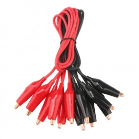 6 PCS/LOT Electrical Leads Alligator Clips Test Leads 8A 50cm Double-ended Crocodile Clips Roach Clip Jumper Wire Battery