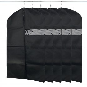 5 PCS/LTO Clothing Storage Bag/Garment Bag/Dust Cover for Suits/Luggage/Dresses/Coats/pants/Dance Costumes/furs etc