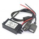 Dual USB Output Buck Voltage Regulator DC 8-22V to 5V 3A 15W Step Down Converter for iPhone/iPad/iPod and DIY etc #090067