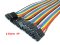 Mini Colorful Cable 2.54mm Pin Header Connector 40 PIN in 1 Row Dupont Wires Cable 4P 20cm