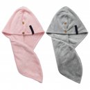 2 PCS/LOT Dry Hair Hat/microfiber bath towel/Hair Drying Towels/Bath Accessories for beauty salon/barber shop and family etc