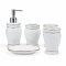 5 PCS/LOT Bathroom Accessories/Wash Set White Ceramic Soap Dispenser, Toothbrush Holder, Soap Dish and Tumbler Bath Organizer
