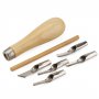 DIY Tools/Hand Tools/Wood Carving knife/Woodworking knife with 5 Blade for trimming/deburring/chiseling/carving/cutting etc