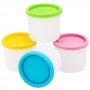 4 PCS/LOT 180 ml Silicone Containers/food containers/snack container for Ice Cream, Meal Prep, Soup, yogurt, fruit etc