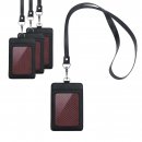 4 PCS/LOT Badge Holder/Card Sleeves/protector Holder/PU Card Holder with Lanyards for Business/Staff/School/Church etc
