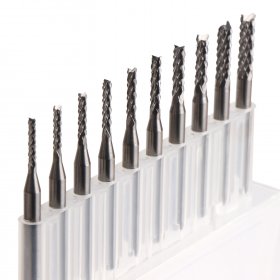 10 PCS/LOT CNC Bit/Carbide Right-handed Threading End Mill/Drill Bit for PCB/Carbon Fiber Board/Insulation Board/Oak Wood etc