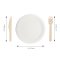 150 PCS/LOT Disposable Dinnerware/Biodegradable Cutlery Set/Disposable Tableware for Wedding/Party/BBQ/Picnic etc (50 Knives 50 Forks 50 Plates)