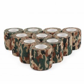 10 PCS/LOT Military Camouflage Tape/Adhesive tape/Security protection waterproof self adhesive elastic bandage for Gun/Knives/Telescope etc