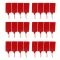 24 PCS/LOT Red Plastic Tags/Sign Cable Tie/ Plastic Cable Tie/ Tag Tied /Mark Tie/57× 100mm Identification Tags with Tagging Fastener