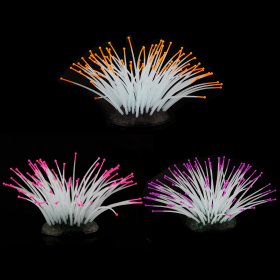 3 PCS/LOT fish Aquarium Ornaments/Simulation Sea Anemone/fluorescent Decoration Supplies/Pet Supplies for Aquarium/fish tank etc