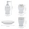 5 PCS/LOT Bathroom Accessories/Wash Set White Ceramic Soap Dispenser, Toothbrush Holder, Soap Dish and Tumbler Bath Organizer