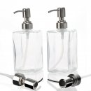 2 PCS/LOT Liquid Soap Dispenser Bottle/Refillable Bottle/Container/Glass Bottle for Kitchen Sink/Bathroom Vanity Counter Tops etc