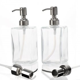 2 PCS/LOT Liquid Soap Dispenser Bottle/Refillable Bottle/Container/Glass Bottle for Kitchen Sink/Bathroom Vanity Counter Tops etc
