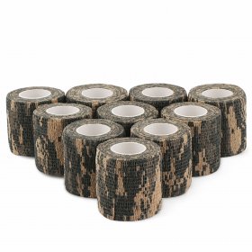 10 PCS/LOT Camo Tape/Adhesive Tape/DIY Tape/Security protection waterproof self adhesive elastic bandage for Gun/Telescope etc