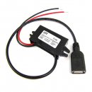DC 12V to 5V Water Proof USB Interface Converter Car Power Supply Buck Module