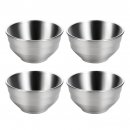 4 PCS/LOT Stainless Steel Bowls/Double Walled Insulated Mixing Bowls Metal Snack Bowl Nesting Bowl Rice Cereal Serving Bowls