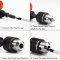 Hand Drill/3/8 Manual Rotary Drill/Hand Tools/Double Pinion Fully Cast Steel Hand Drill with Chuck Key for Wood/Bamboo/Brass etc