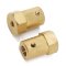 Brass Connector 6mm Hex Coupling with Screws Flexible shaft coupler for Motor/Robot /small intelligent car etc