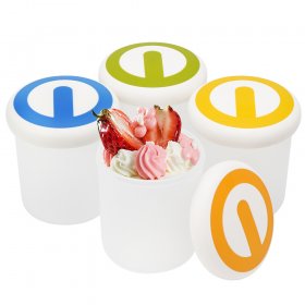 4 PCS/LOT Storage Containers/Ice Cream Containers/Reusable Frozen Dessert Containers for Ice Cream, Meal Prep, Soup, food etc