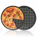 2 PCS/LOT Non-Stick Pan/Pizza Tools/Kitchen Baking Tools/Round shape pizza dish with Holes for restaurant,home and party use