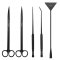 5 PCS/LOT Tool set/Scissors/Tweezer/Spatula/Algae Razor/Stainless Steel Tools/Cleaning Tools for Aquarium/Fish Tank etc