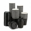 100 PCS/LOT Paper Cups/Eco-friendly Paper Cups/Travel Mug/Disposable Cups With Lids for Coffee/Tea/milk/Chocolate/Cold Drinks etc