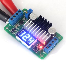 DC Boost Voltage Regulator DC 3.5V-30V to 3.5V-30V 6A 100W LTC1871 Adjustable Converter with Blue LED Voltmeter