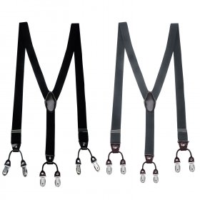 2 PCS/LOT Y-Back Suspenders/Braces/brace straps/Elastic Suspenders/6 Clip Pant Braces for trousers jeans suit shorts etc