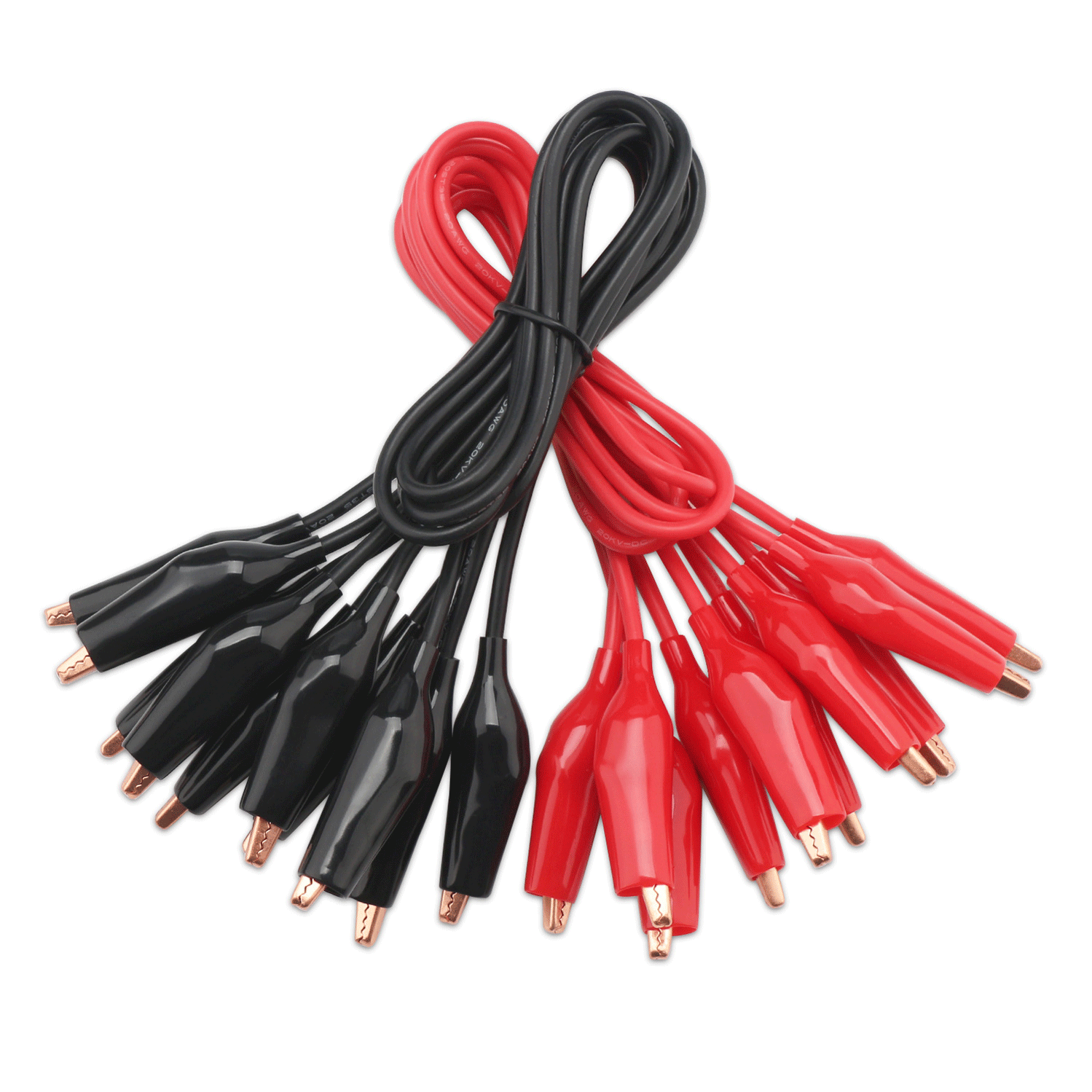10 PCS/LOT Alligator Clips Electrical Cable Leads Double-ended Crocodile Roach Clip DIY Test Leads/Jumper Wire