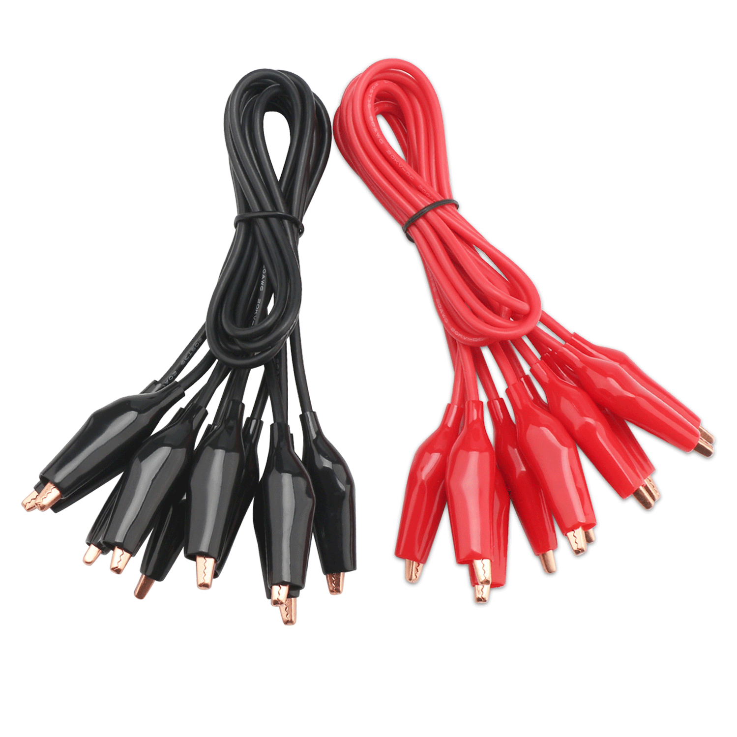 10 PCS/LOT Alligator Clips Electrical Cable Leads Double-ended Crocodile Roach Clip DIY Test Leads/Jumper Wire